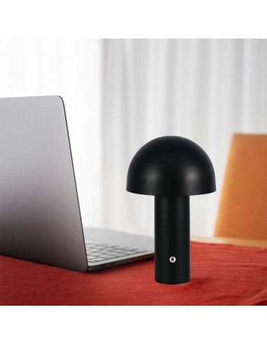 7898-Lampada LED da Tavolo  con Batteria mAh Ricaricabile USB C Colore Nero in Metallo Touch Dimmerabile in-5