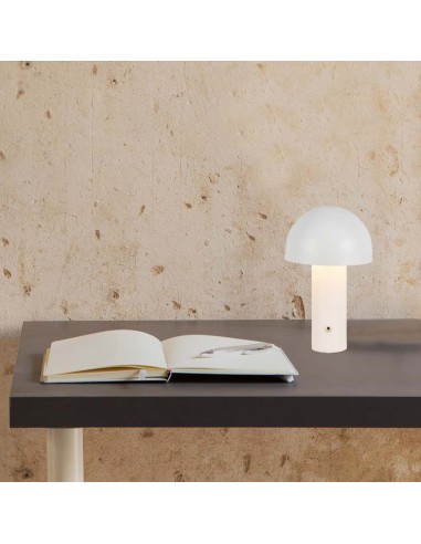 7899-Lampada LED da Tavolo  con Batteria mAh Ricaricabile USB C Colore Bianco in Metallo Touch Dimmerabile in-4