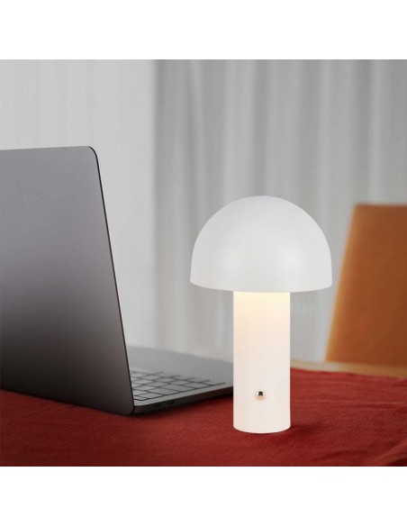 7899-Lampada LED da Tavolo  con Batteria mAh Ricaricabile USB C Colore Bianco in Metallo Touch Dimmerabile in-5