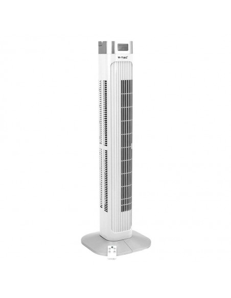 7900-Ventilatore a Torre  con Display LED con Indicatore di Temperatura e Telecomando Colore Bianco cm-1