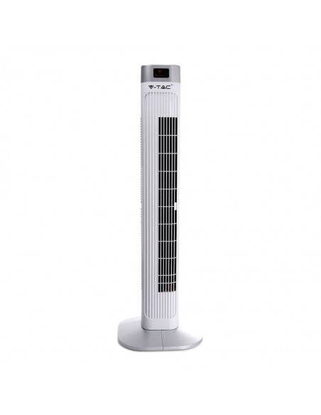7900-Ventilatore a Torre  con Display LED con Indicatore di Temperatura e Telecomando Colore Bianco cm-2
