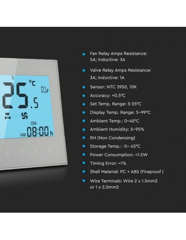 7908-Termostato WiFi Compatibile con Amazon Alexa e Google Home-6