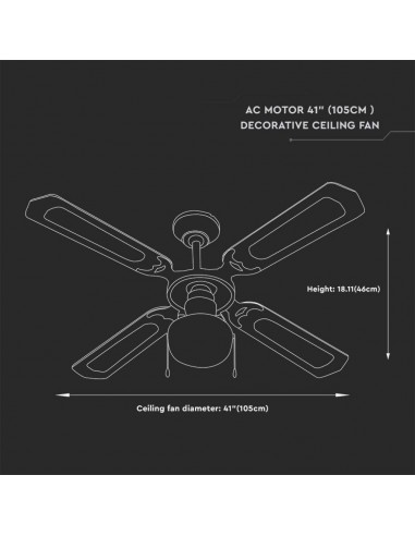 7914-Ventilatore LED da Soffitto E con Motore a Corrente Alternata da   pale-3