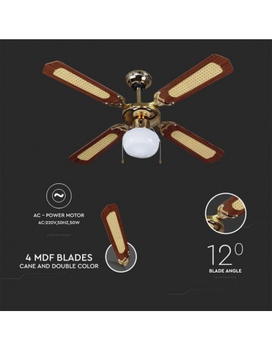 7914-Ventilatore LED da Soffitto E con Motore a Corrente Alternata da   pale-6