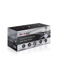 7915-Ventilatore LED da Soffitto   in  con Motore a Corrente Alternata da  con Telecomando  pale-1 2