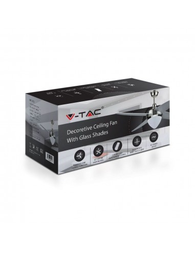 7915-Ventilatore LED da Soffitto   in  con Motore a Corrente Alternata da  con Telecomando  pale-2