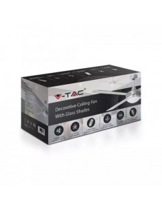 7918-Ventilatore LED da Soffitto xE con Motore a Corrente Continua da  con Telecomando  pale-1 2