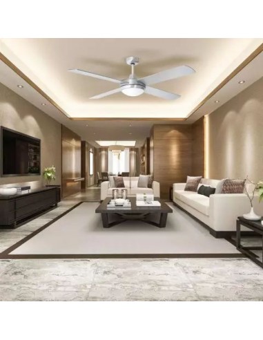 7918-Ventilatore LED da Soffitto xE con Motore a Corrente Continua da  con Telecomando  pale-4