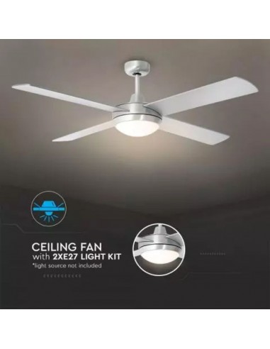 7918-Ventilatore LED da Soffitto xE con Motore a Corrente Continua da  con Telecomando  pale-6
