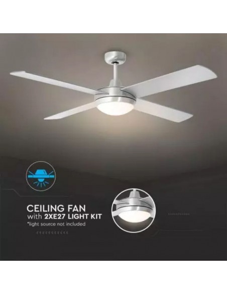 7918-Ventilatore LED da Soffitto xE con Motore a Corrente Continua da  con Telecomando  pale-6