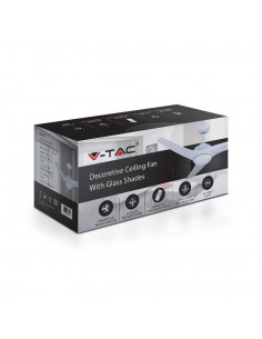 7919-Ventilatore LED da Soffitto   in  con Motore a Corrente Continua da  con Telecomando  pale-1 2