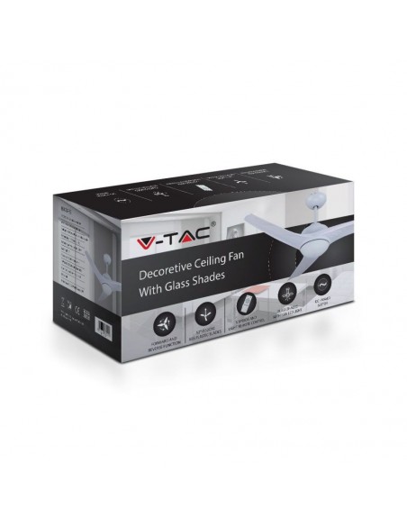 7919-Ventilatore LED da Soffitto   in  con Motore a Corrente Continua da  con Telecomando  pale-2