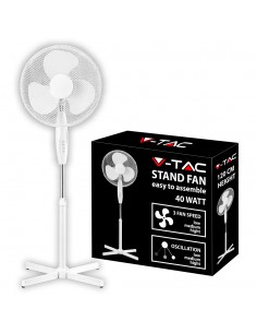 7922-Ventilatore con Base a Croce  Altezza Regolabile Max cm  Pale a  Velocità Rotante Colore Bianco-1