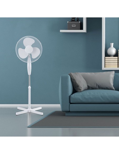 7922-Ventilatore con Base a Croce  Altezza Regolabile Max cm  Pale a  Velocità Rotante Colore Bianco-3