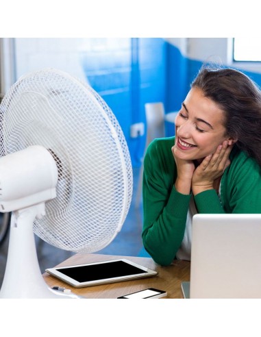 7924-Ventilatore da Scrivania   Pale a  Velocità Rotante Colore Bianco mm-5