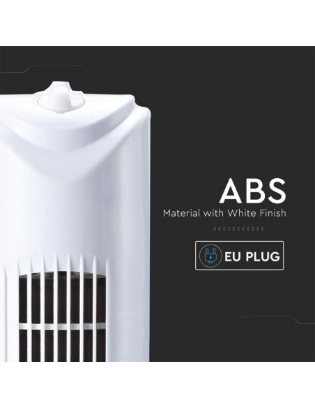 7926-Ventilatore a Torre  con  Velocità Rotante e Funzione Timer Colore Bianco -6