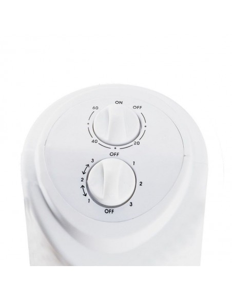 7926-Ventilatore a Torre  con  Velocità Rotante e Funzione Timer Colore Bianco -7