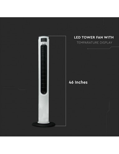 7927-Ventilatore LED a Torre  con Display Compatibile con Amazon Alexa e Google Home-4