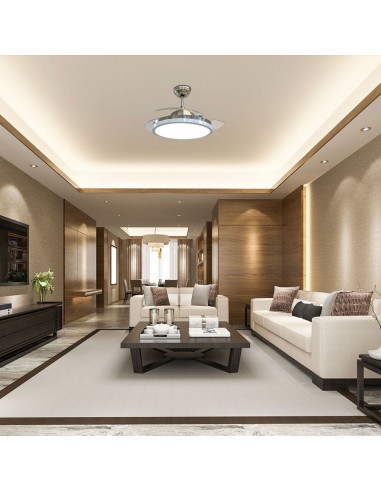 7929-Ventilatore LED da Soffitto   in  con Motore a Corrente Continua da  con Telecomando  pale-2