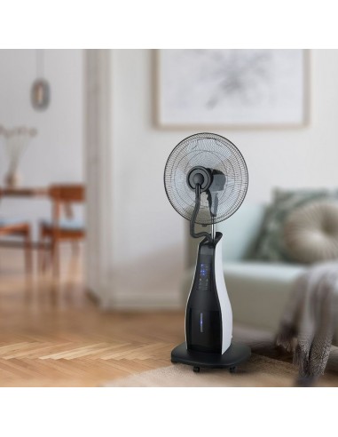 7936-Ventilatore Nebulizzatore LED  con  Pale da " Base Rotonda e Telecomando Capacità L-5