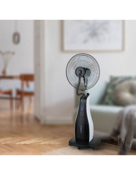 7936-Ventilatore Nebulizzatore LED  con  Pale da " Base Rotonda e Telecomando Capacità L-5