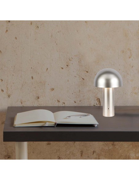 7937-Lampada LED da Tavolo  con Batteria mAh Ricaricabile USB C Colore Champagne Oro in Metallo Touch Dimmerabile in-4