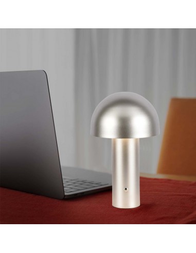 7937-Lampada LED da Tavolo  con Batteria mAh Ricaricabile USB C Colore Champagne Oro in Metallo Touch Dimmerabile in-5