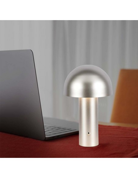 7937-Lampada LED da Tavolo  con Batteria mAh Ricaricabile USB C Colore Champagne Oro in Metallo Touch Dimmerabile in-5
