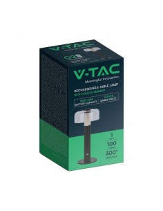 7940-Lampada LED da Tavolo  Colore Nero e Bianco Trasparente Ricaricabile con USB C Touch Dimmerabile in-1 2