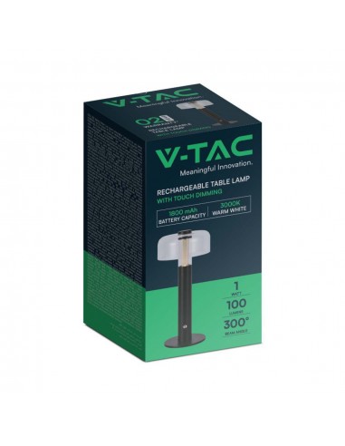 7940-Lampada LED da Tavolo  Colore Nero e Bianco Trasparente Ricaricabile con USB C Touch Dimmerabile in-2