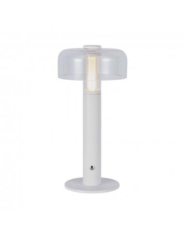 7941-Lampada LED da Tavolo  Colore Bianco e Bianco Trasparente Ricaricabile con USB C Touch Dimmerabile -1