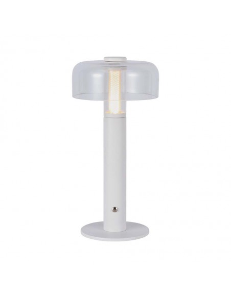 7941-Lampada LED da Tavolo  Colore Bianco e Bianco Trasparente Ricaricabile con USB C Touch Dimmerabile -1