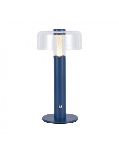 7942-Lampada LED da Tavolo  Colore Blu Morandi sabbia e Bianco Trasparente Ricaricabile con USB C Touch Dimmerabile -1