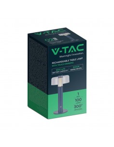 7942-Lampada LED da Tavolo  Colore Blu Morandi sabbia e Bianco Trasparente Ricaricabile con USB C Touch Dimmerabile -1 2