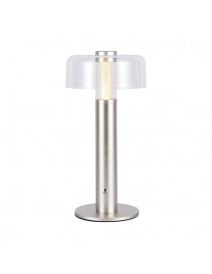 7943-Lampada LED da Tavolo  Colore Champagne e Bianco Trasparente Ricaricabile con USB C Touch Dimmerabile -1