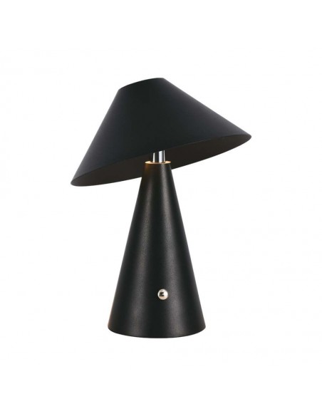 7947-Lampada LED da Tavolo  Colore Nero in Metallo Ricaricabile con USB C Touch Dimmerabile in-1