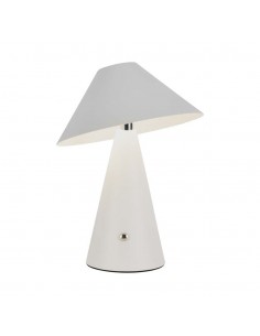 7948-Lampada LED da Tavolo  Colore Bianco in Metallo Ricaricabile con USB C Touch Dimmerabile in-1