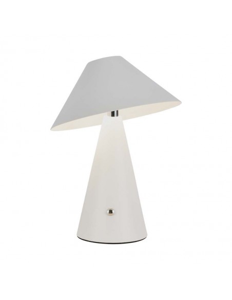 7948-Lampada LED da Tavolo  Colore Bianco in Metallo Ricaricabile con USB C Touch Dimmerabile in-1