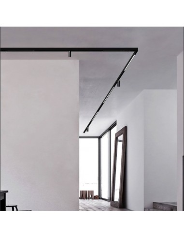 7954-Plafoniera LED SMD Lineare da Binario Magnetica  V  Colore Nero  -4