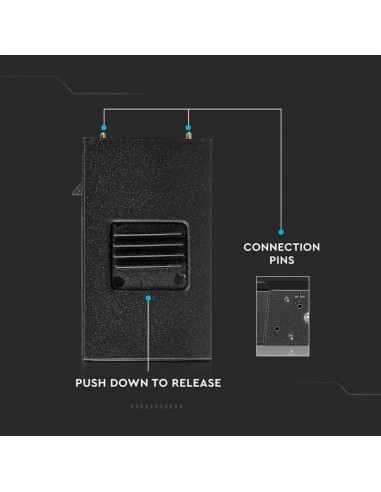 7955-Plafoniera LED SMD Lineare da Binario Magnetica  V  Colore Nero  -5