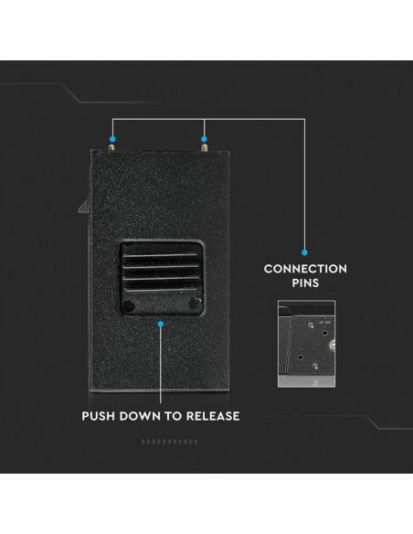 7955-Plafoniera LED SMD Lineare da Binario Magnetica  V  Colore Nero  -5