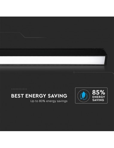 7955-Plafoniera LED SMD Lineare da Binario Magnetica  V  Colore Nero  -6