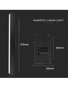 7956-Plafoniera LED SMD Lineare da Binario Magnetica  V  Colore Nero  -1 2