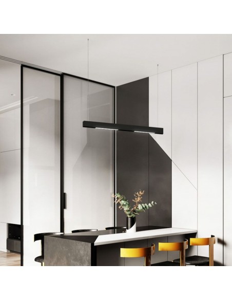 7956-Plafoniera LED SMD Lineare da Binario Magnetica  V  Colore Nero  -3