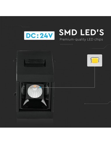 7958-Faretto LED SMD Lineare da Binario Magnetico  V UGR Colore Nero  -5