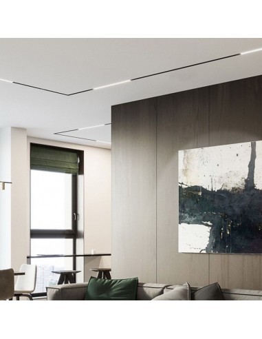 7959-Faretto LED SMD Lineare da Binario Magnetico  V UGR Colore Nero  -3