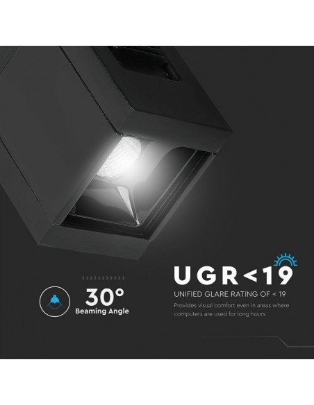 Faretto LED Lineare SMD Magnetico 1W Nero IP20 24V 4000K