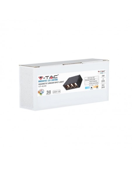 7960-Faretto LED SMD Lineare da Binario Magnetico  x V UGR Colore Nero  -2