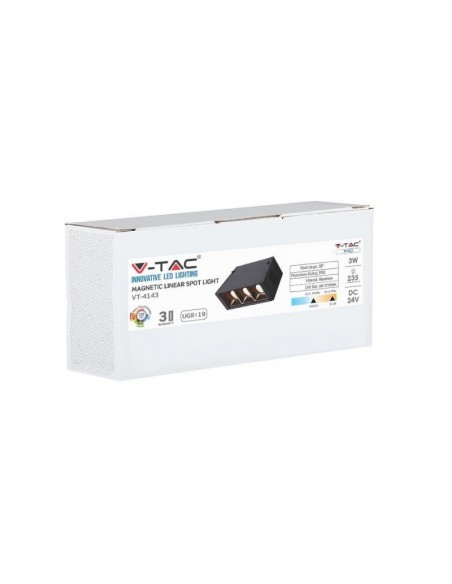 7961-Faretto LED SMD Lineare da Binario Magnetico  x V UGR Colore Nero  -2