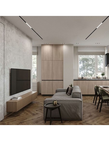 7961-Faretto LED SMD Lineare da Binario Magnetico  x V UGR Colore Nero  -4